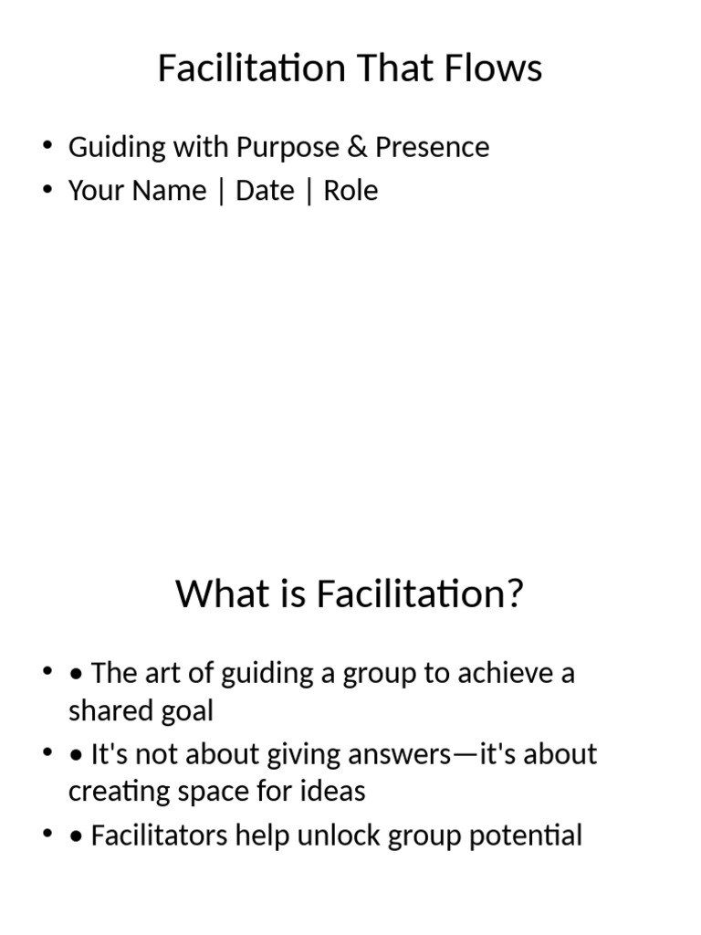 Effective Facilitation Techniques Guide | PDF