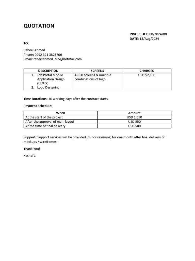 CMSD Workday Invoice for App Design | PDF