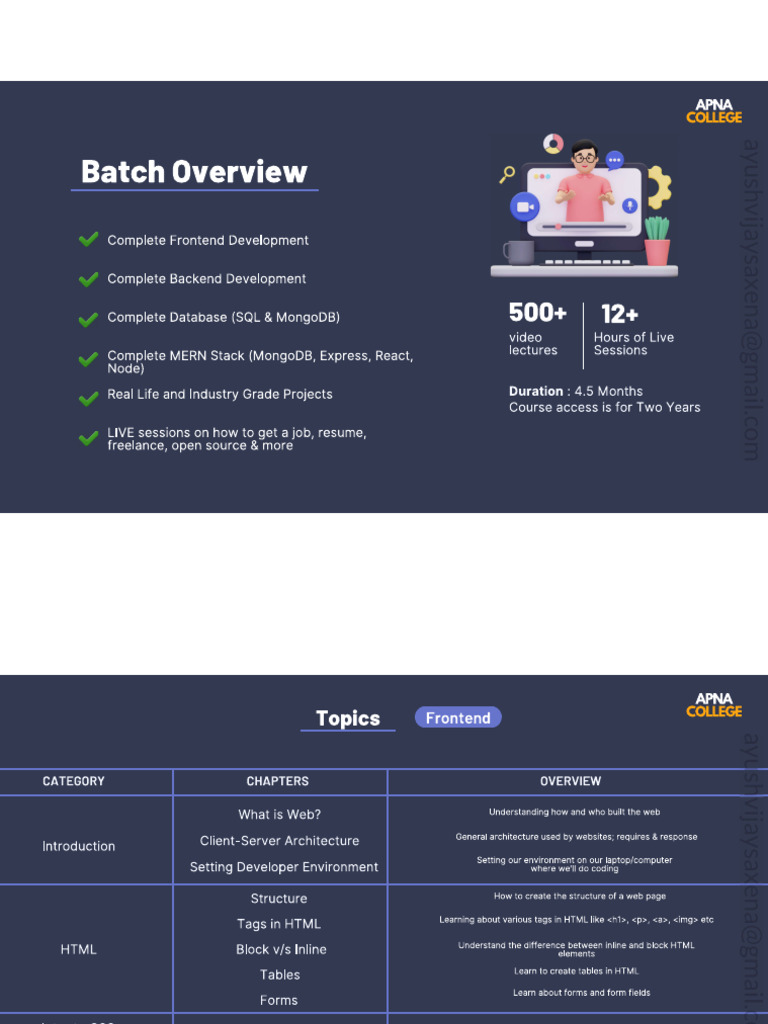 Curriculum Web Dev | PDF