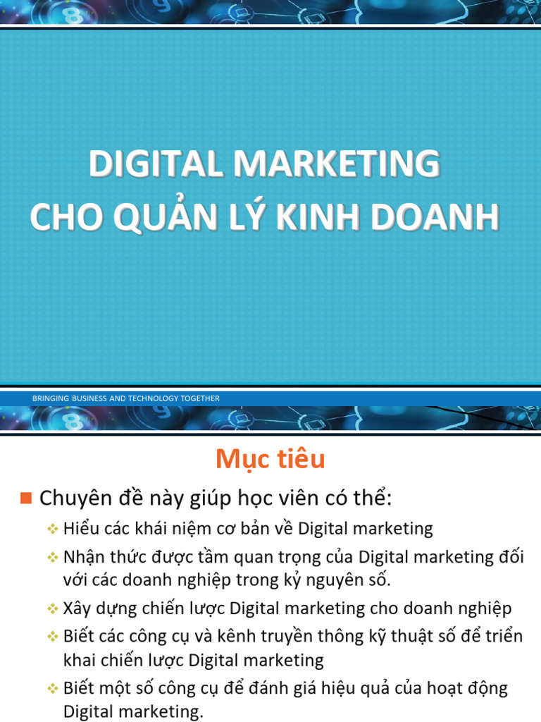 Digital Marketing Cho Qun Ly Kinh Doanh | PDF
