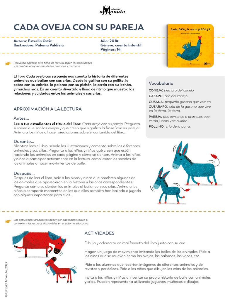 Actividades de "Cada oveja con su pareja" | PDF