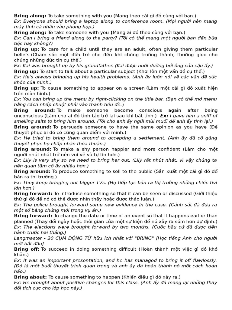 Bring Along | PDF