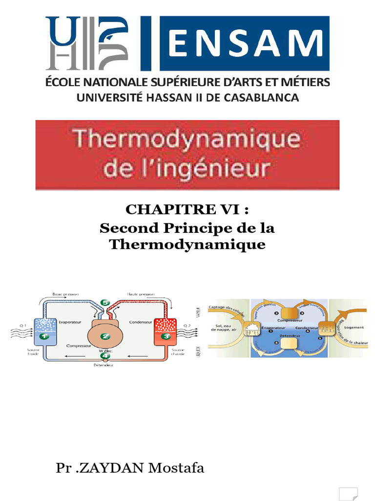 Second Principe de la Thermodynamique | PDF | Entropie | Deuxième ...