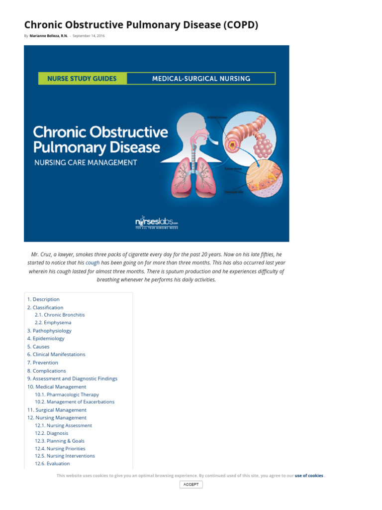 COPD Nursing Care Management Guide | PDF | Chronic Obstructive ...