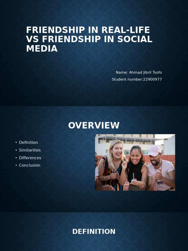Social Media vs Real-Life Friendships | PDF