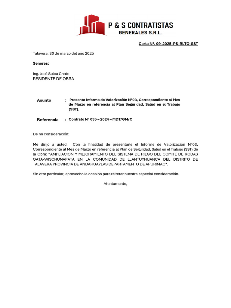 Informe Valorización SST - Marzo 2025 | PDF | Seguridad y salud ...