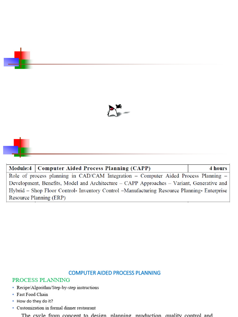 Computer-Aided Process Planning Guide | PDF | Enterprise Resource ...