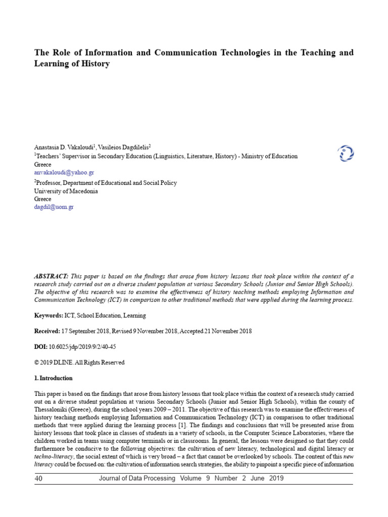 The Role of Information and Communicatio | PDF | Educational Technology ...