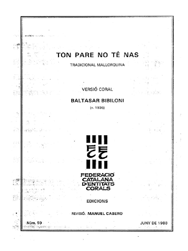 Ton Pare No Té Nas - Baltasar Bibiloni | PDF