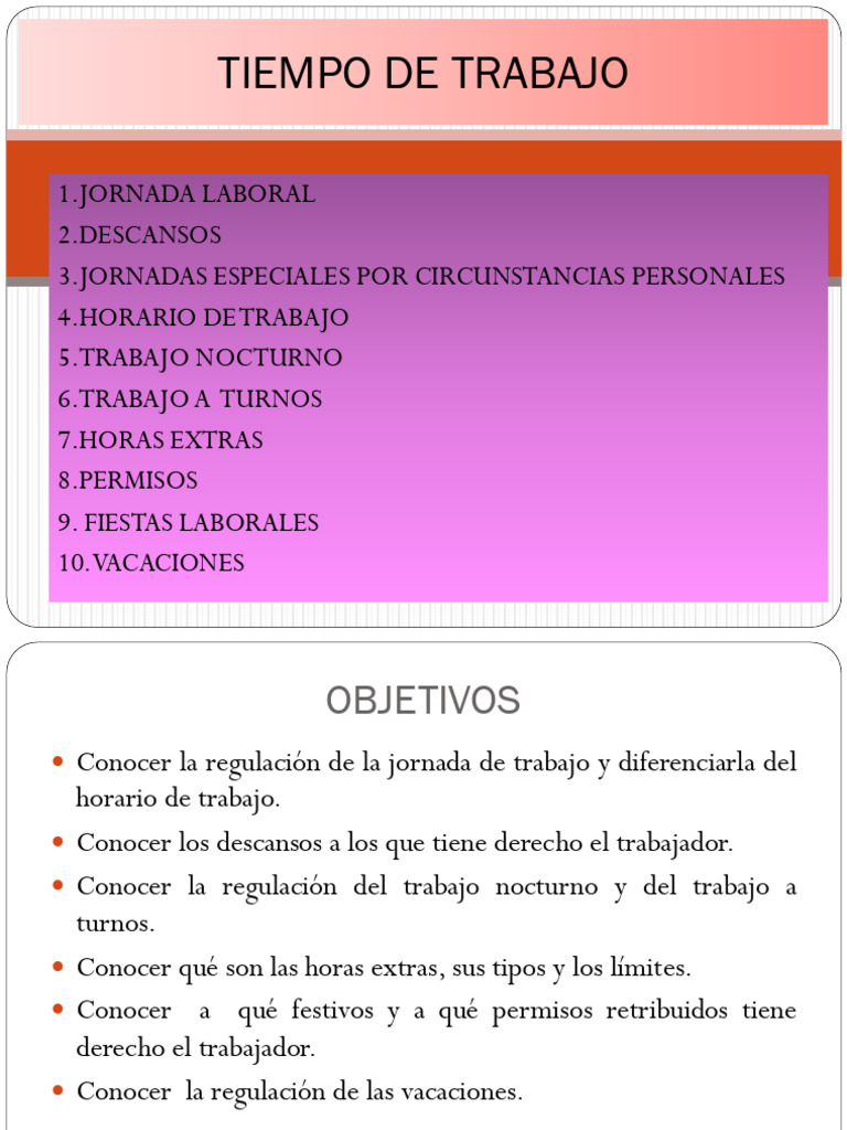 Tema 3. Jornada y Tiempo de Trabajo 2025 | PDF | Tiempo de trabajo ...