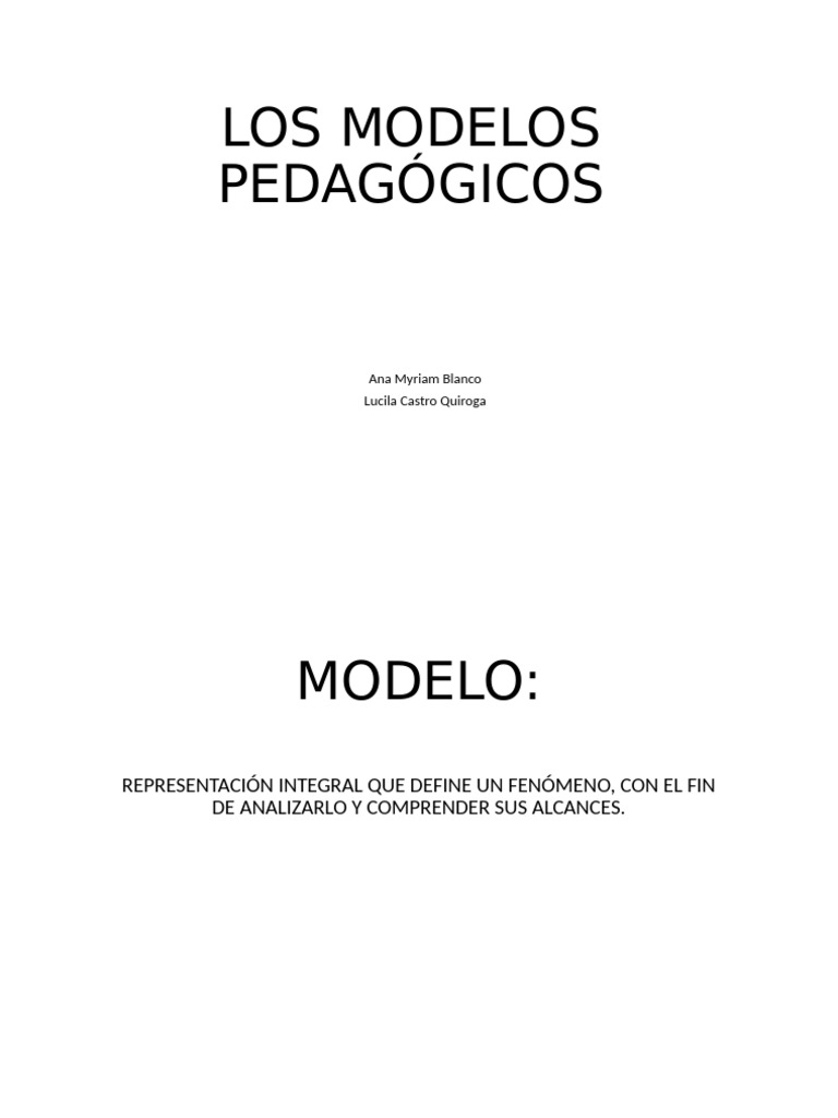 Modelos Pedagógicos: Definición y Tipos | PDF | Aprendizaje | Pedagogía