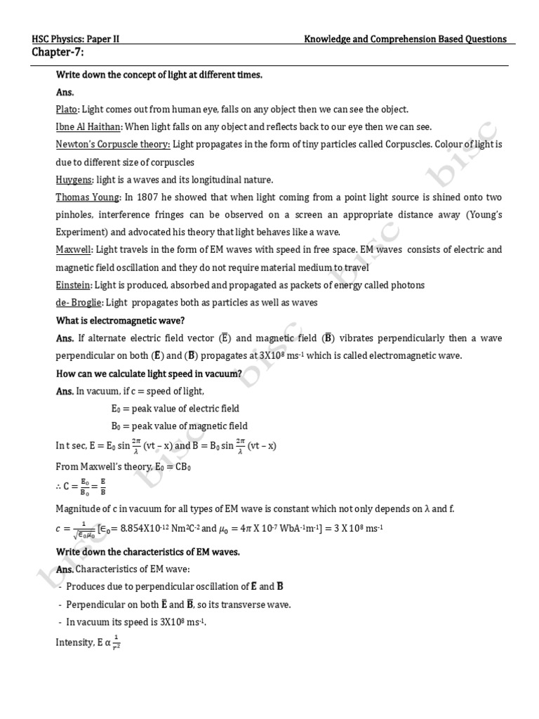 Chapter 7 - Physical Optics | PDF | Diffraction | Electromagnetic Radiation