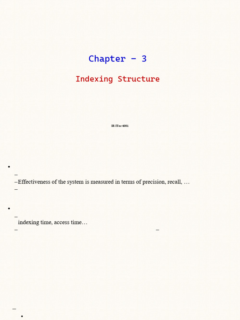 Indexing Structures in Information Retrieval | PDF | Search Engine ...