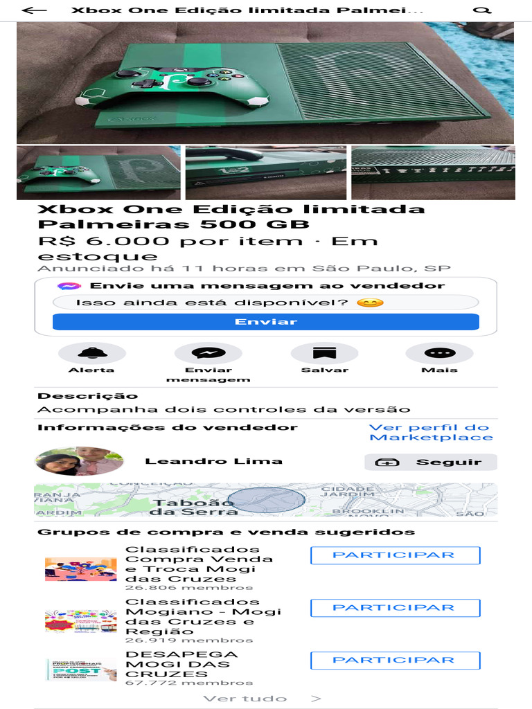 Xbox One Edição Limitada Palmeiras | PDF