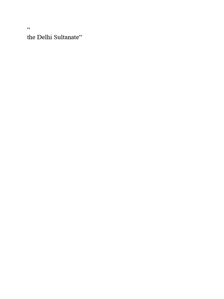 Barid System in the Delhi Sultanate | PDF | Espionage | Caliphate