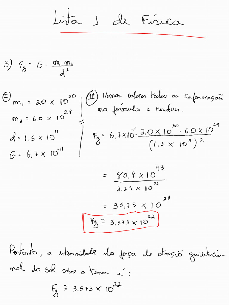 Lista de Física | PDF