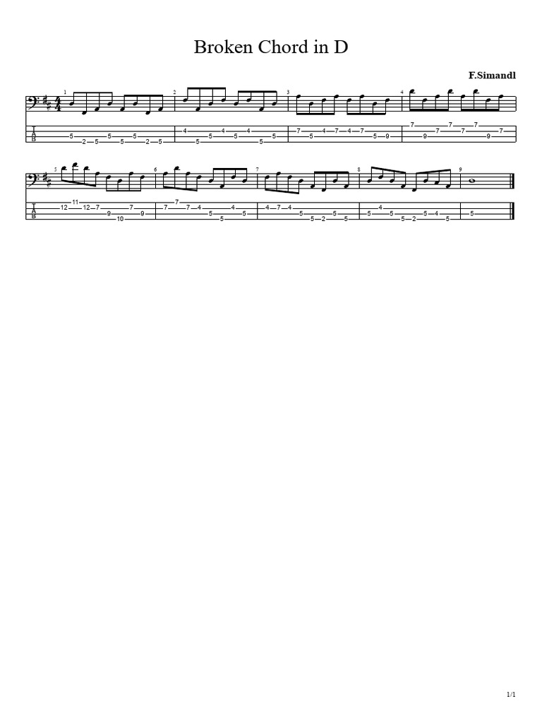 D Minor Broken Chord Guide | PDF