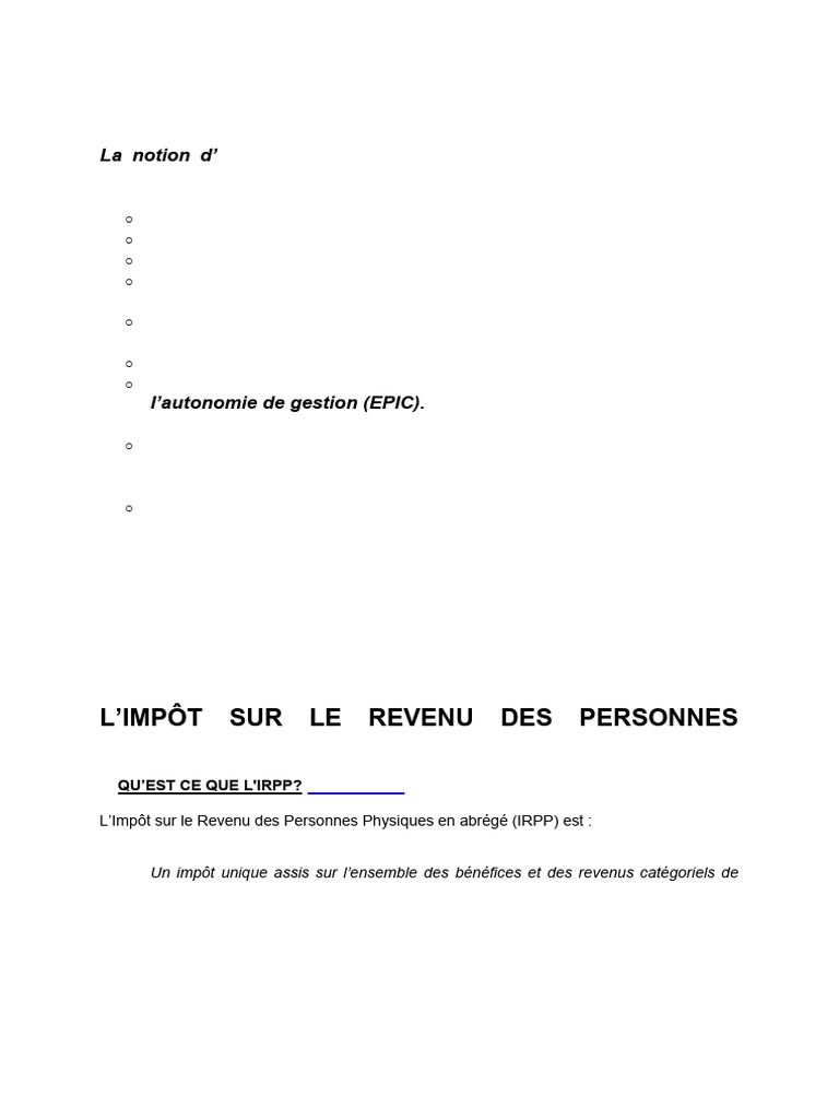 Guide sur l'IRPP et les entreprises au Gabon | PDF | Impôt sur le ...