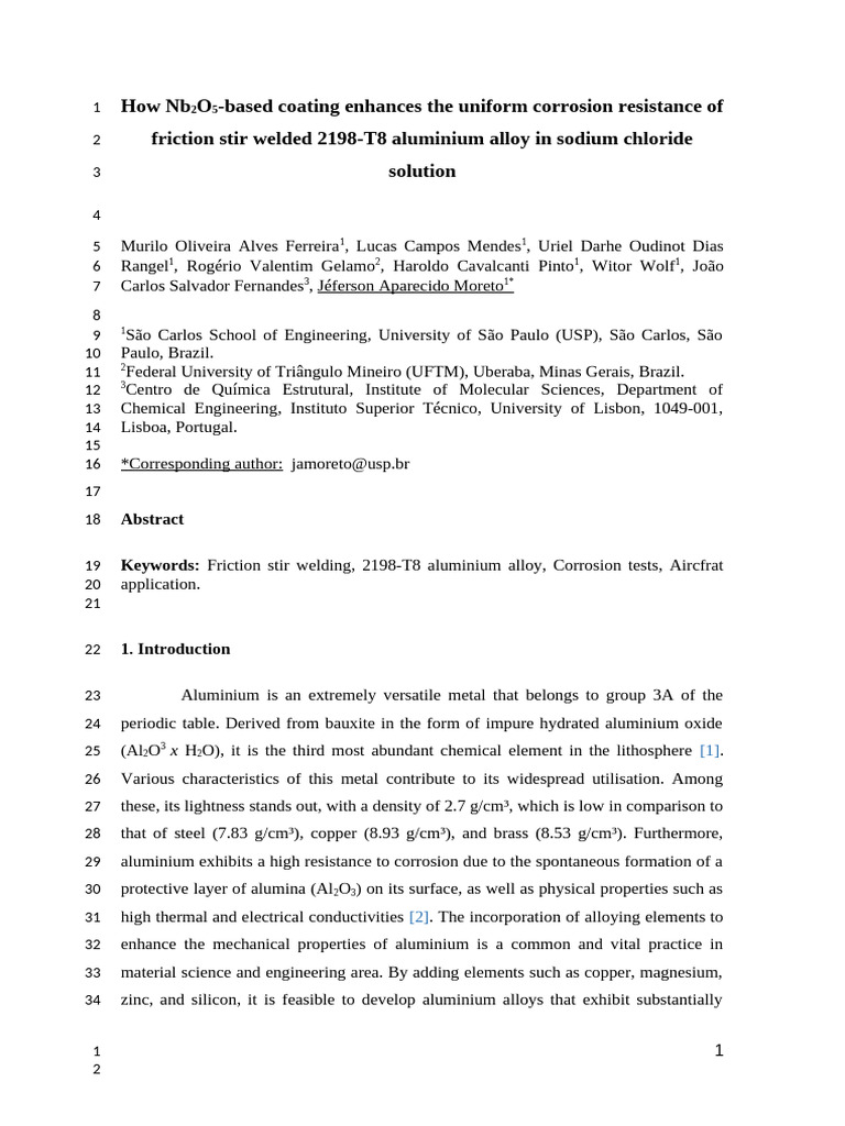 Journal of Materials Research and Technology - Lucas Mendes Et Al | PDF ...