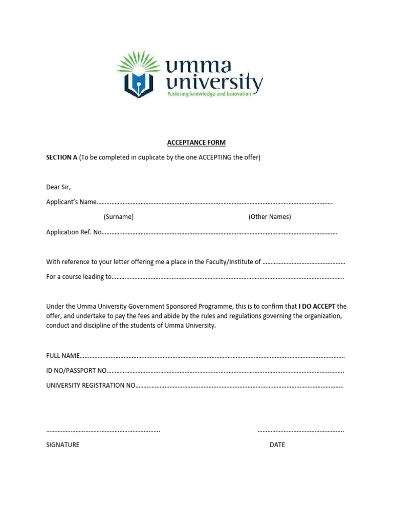 Acceptance Form | PDF