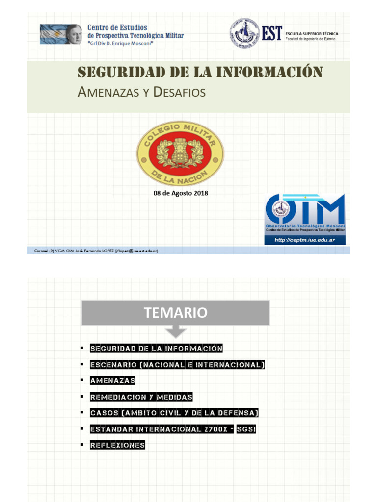 Seguridad de La Informacion | PDF | Tecnologías de la información | Valores