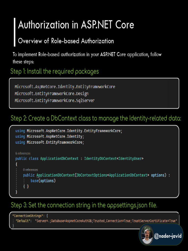 Role Based Authorization in ASP NET Core 1719554669 | PDF