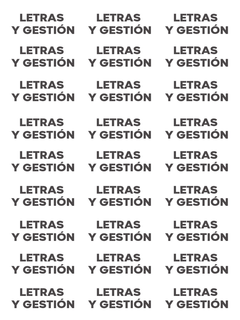 Letras y Gestiòn | PDF