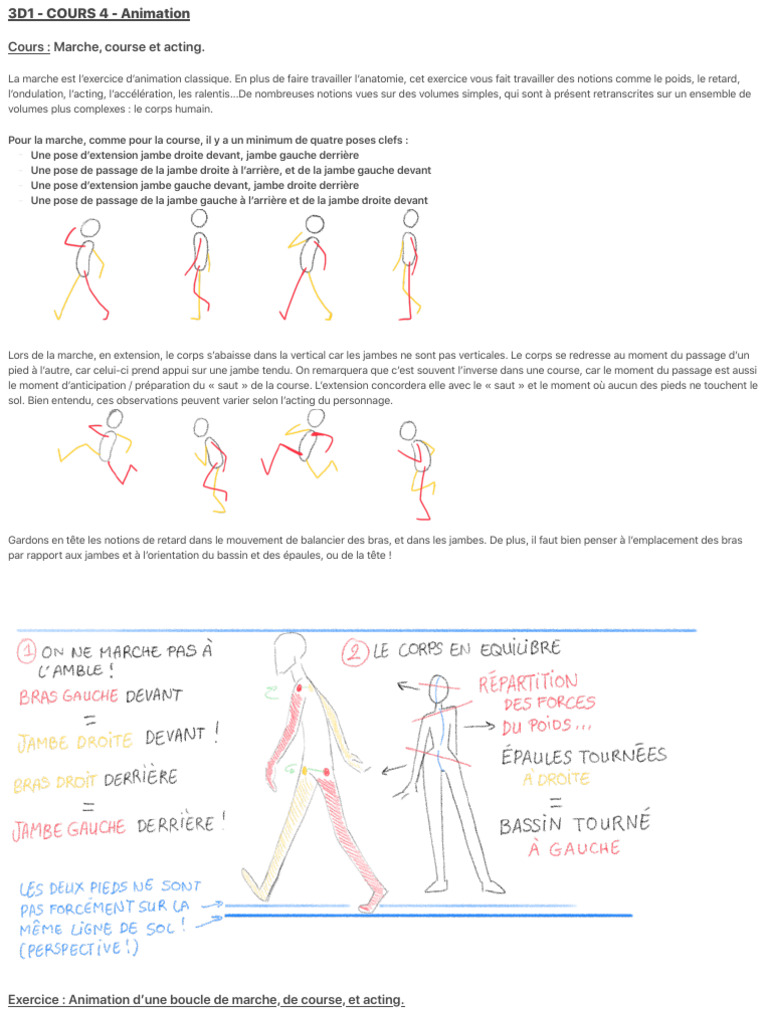 Animation de marche et course 3D | PDF