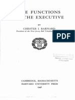 BARNARD, CHESTER - The Functions of The Executive Cap.13 PP 189-199