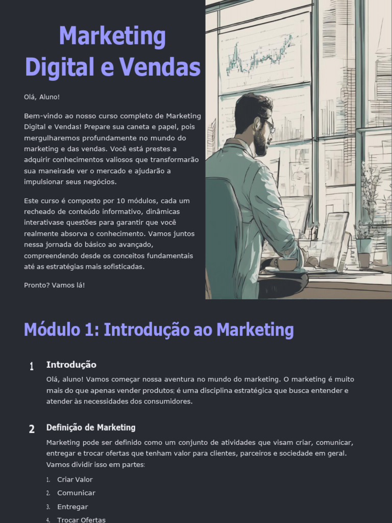 Curso de Marketing Digital e Vendas | PDF | Segmentação de mercado ...