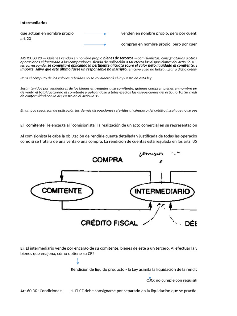 Intermediarios y Crédito Fiscal en Ventas | PDF | Impuesto al valor ...