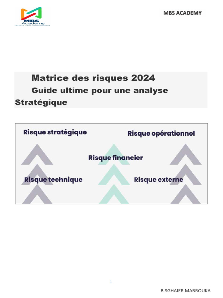 Matrice des Risques 2024 : Guide Complet | PDF | Gestion des risques ...