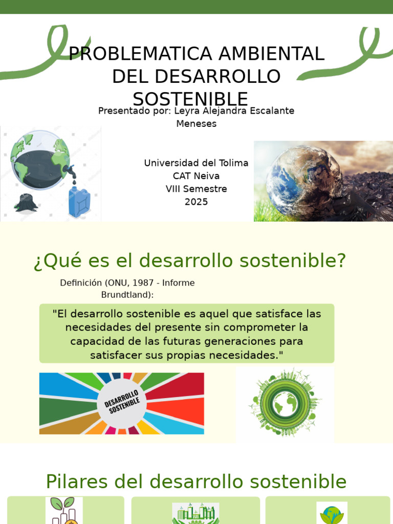 Problematica Ambiental Del Desarrollo Sostenible | PDF ...