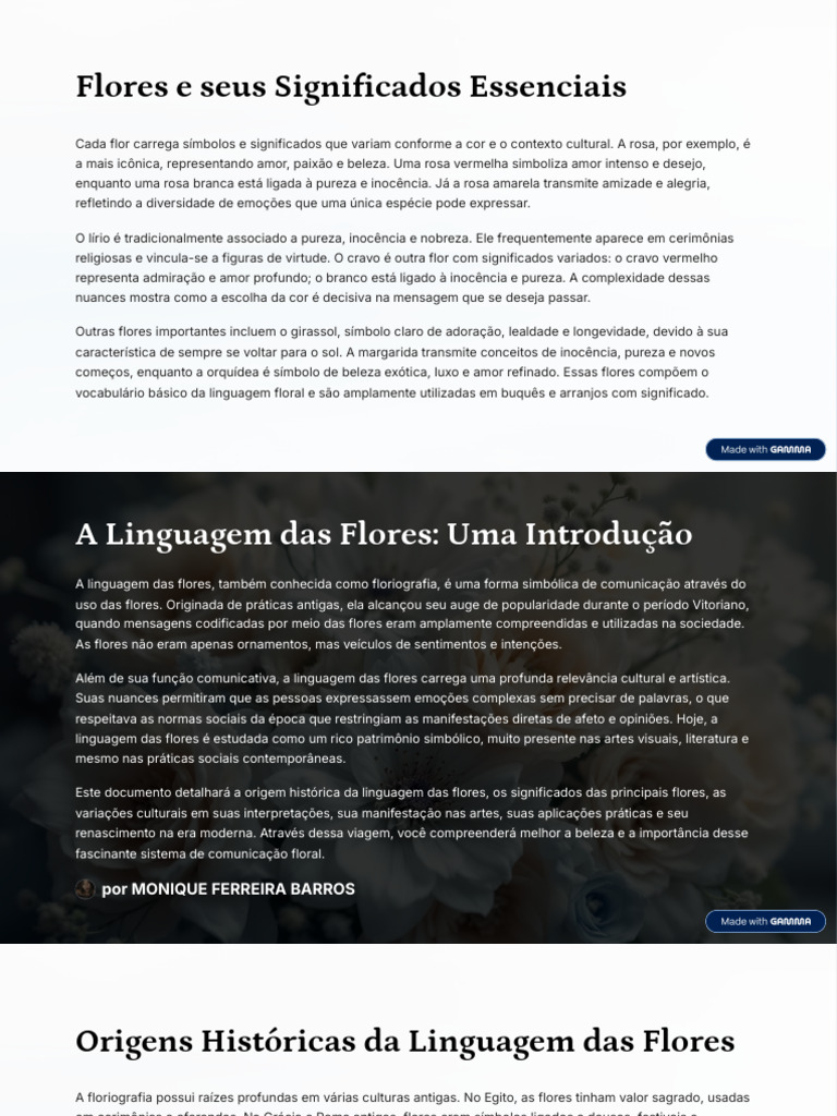 Significados das Flores e Floriografia | PDF | Amor | Flores