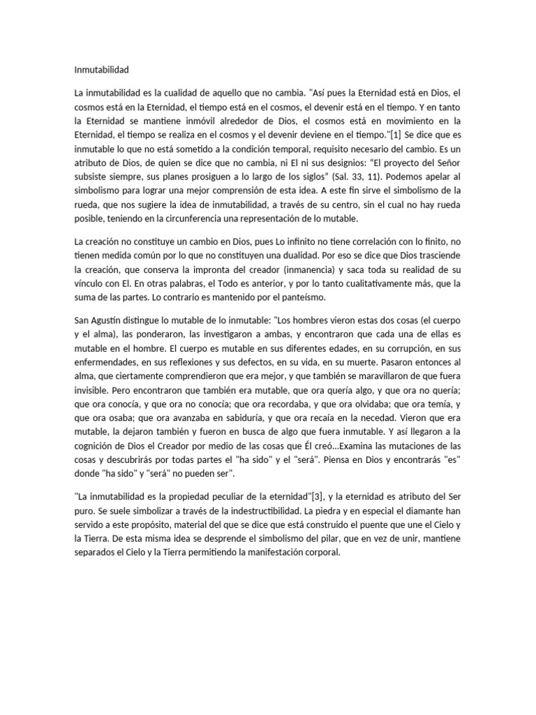 Inmutabilidad | PDF | Metafísica | Dios