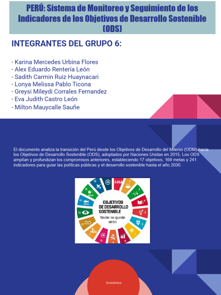 Monitoreo ODS en Perú: Avances y Desafíos | PDF | Sustentabilidad ...