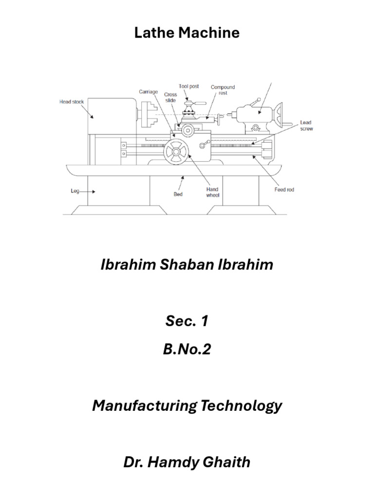 Lathe Machine 1 | PDF | Gear | Screw