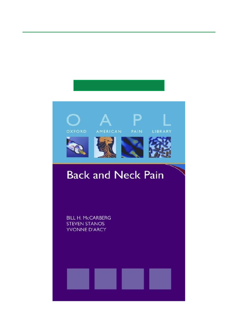 Back and Neck Pain Management Guide | PDF | Pain Management | Pain