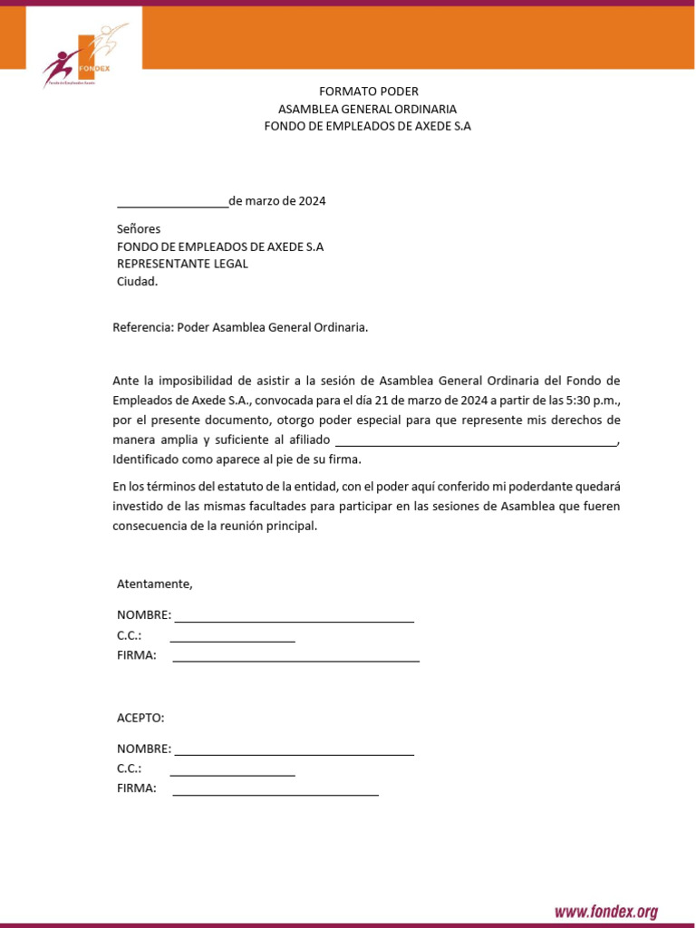 Formato Poder-Modelo | PDF