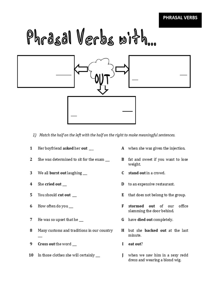 PDF Phrasal Verbs With OUT | PDF