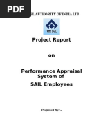Download Performance Appraisal Project of SAIL by Helpdesk SN8566576 doc pdf