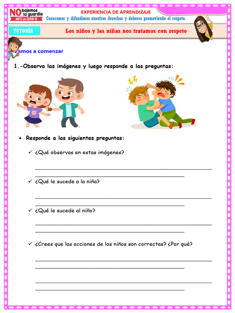 Derechos y Respeto Infantil en Tutoría | PDF