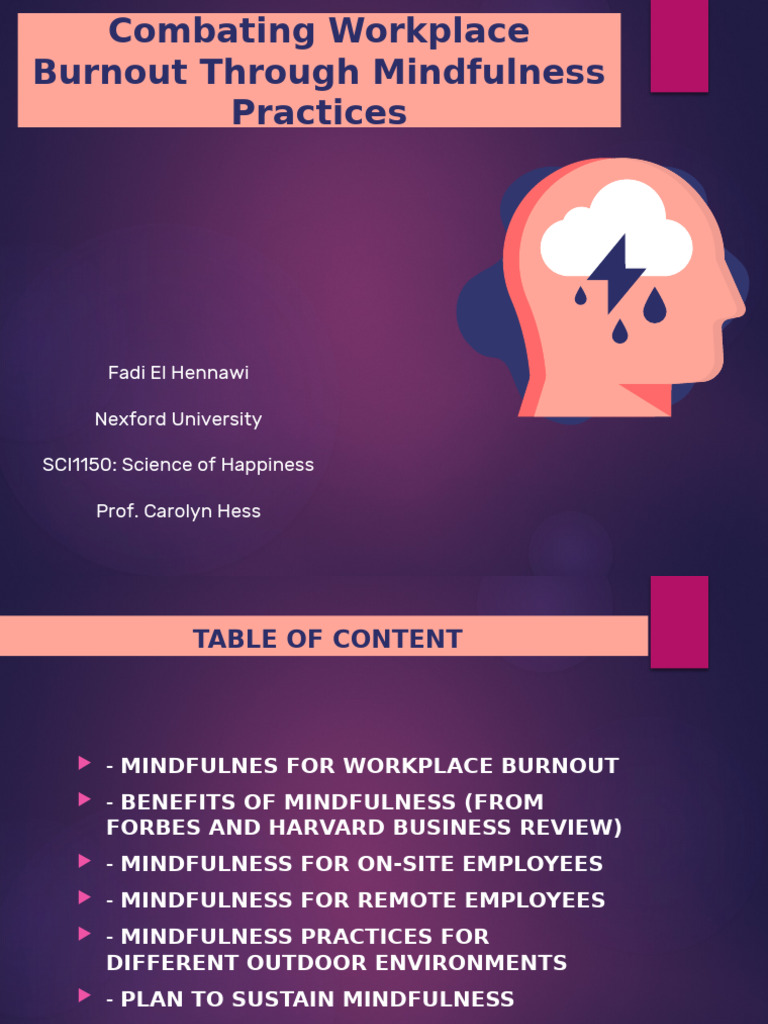 Mindfulness Strategies to Combat Burnout | PDF | Mindfulness ...