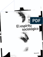 El Espíritu Sociológico-Bernard Lahire