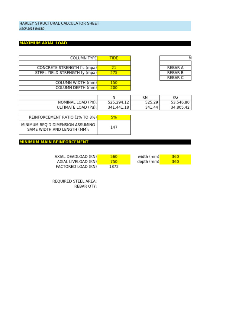 Harley Structural Design Sheet | PDF