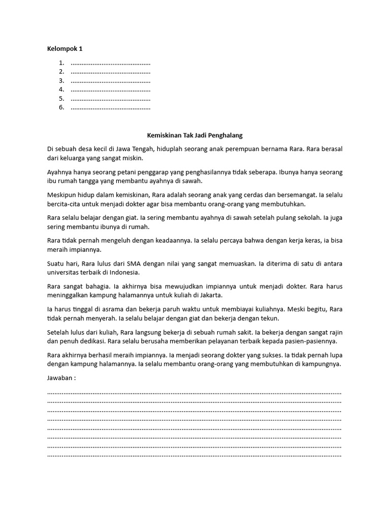 Kisah Inspiratif Anak Miskin Berprestasi | PDF