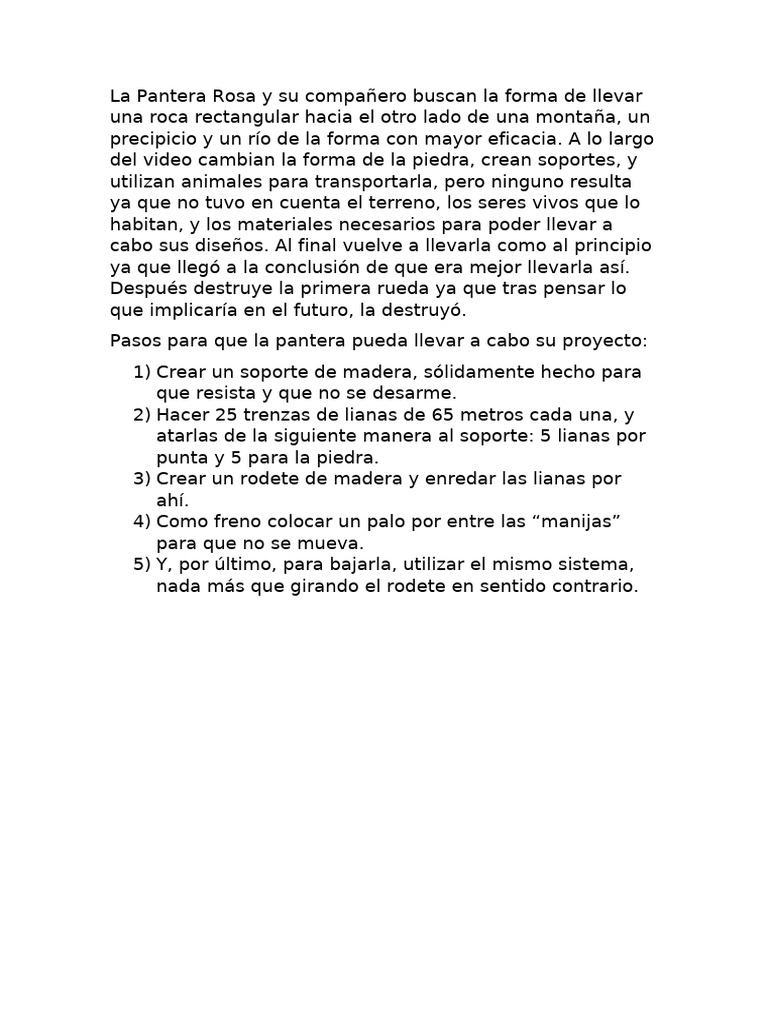 La Pantera Rosa y La Roca | PDF