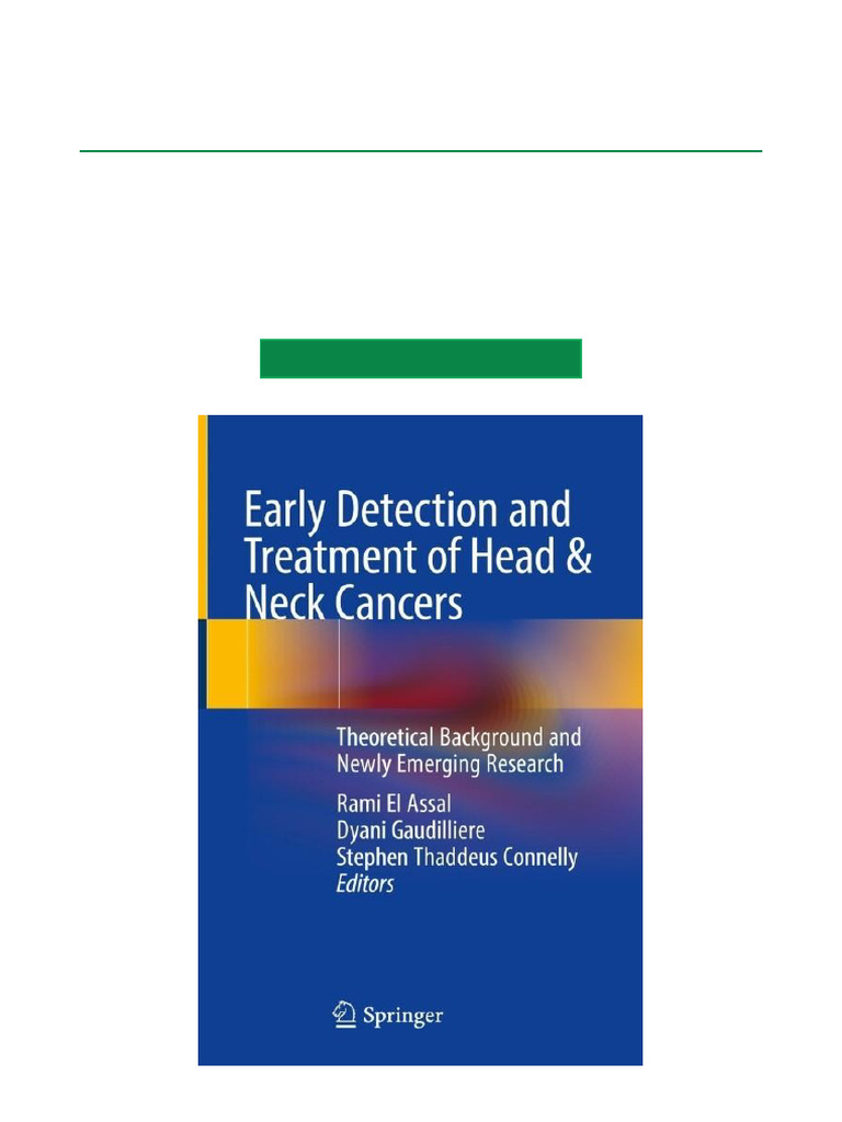 Early Detection and Treatment of Head & Neck Cancers Theoretical ...