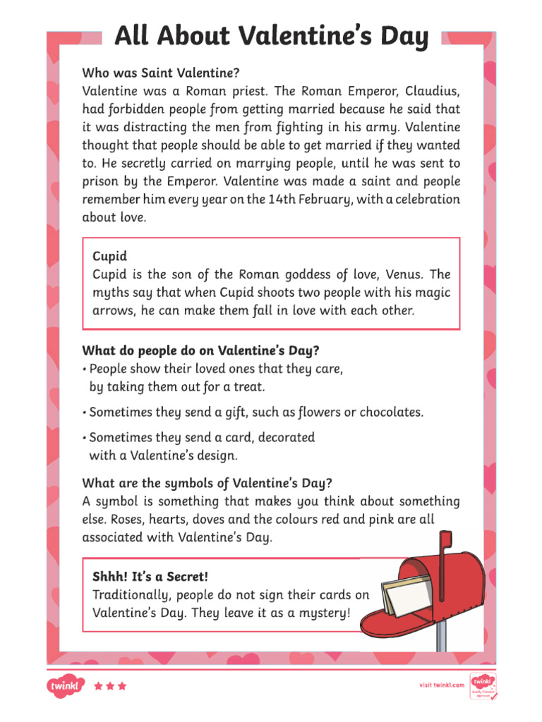 All About Valentines Day | PDF
