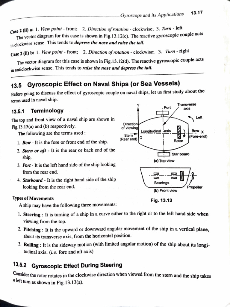 Gyroscopic Effects on Naval Ships | PDF | Gyroscope | Rotation